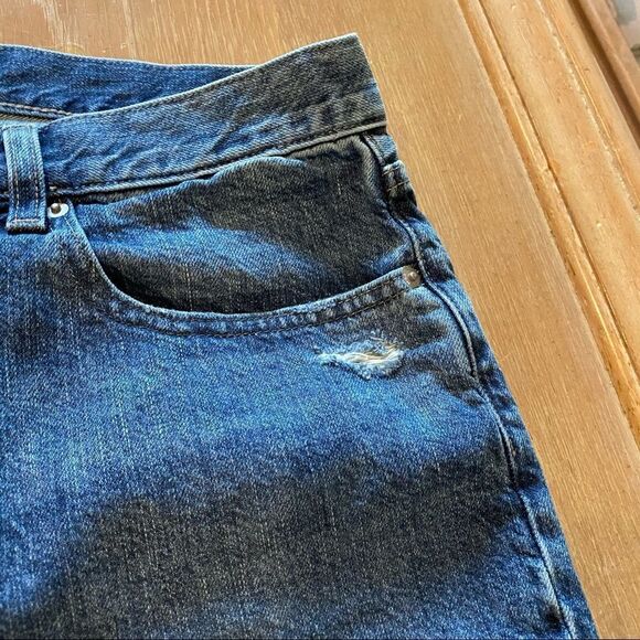 Uniqlo Slouch Tapered Ankle Jeans Women’s Size 32 Distressed - Picture 13 of 14